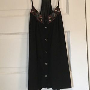 Black racer back tank with detailing